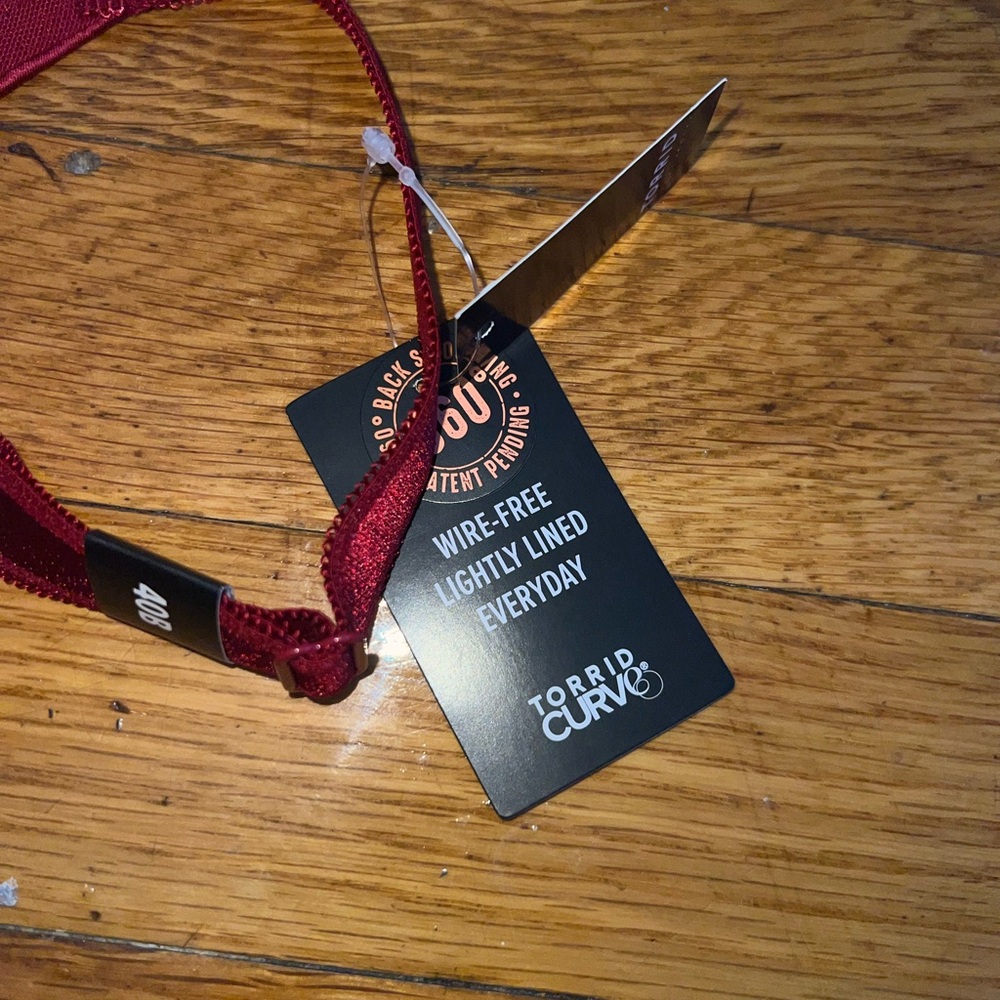 Torrid Curve 360 Back Smoothing Lightly Lined Everyday Bra in Red Size 40B NEW - Picture 4 of 6